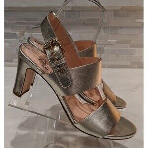 Women's AGL Attilio Giusti Leombruni Diletta Platinum Strappy Sandal 38/8   $495